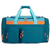 HawLander Large Kids Duffle Bag for Travel, Overnight, or Weekender, 22" inch (Teal Blue)