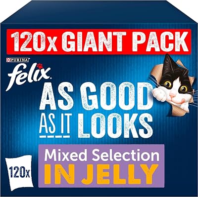 FELIX As Good As It Looks Cat Food Mixed 120x100g 100 g per pack 120 cans