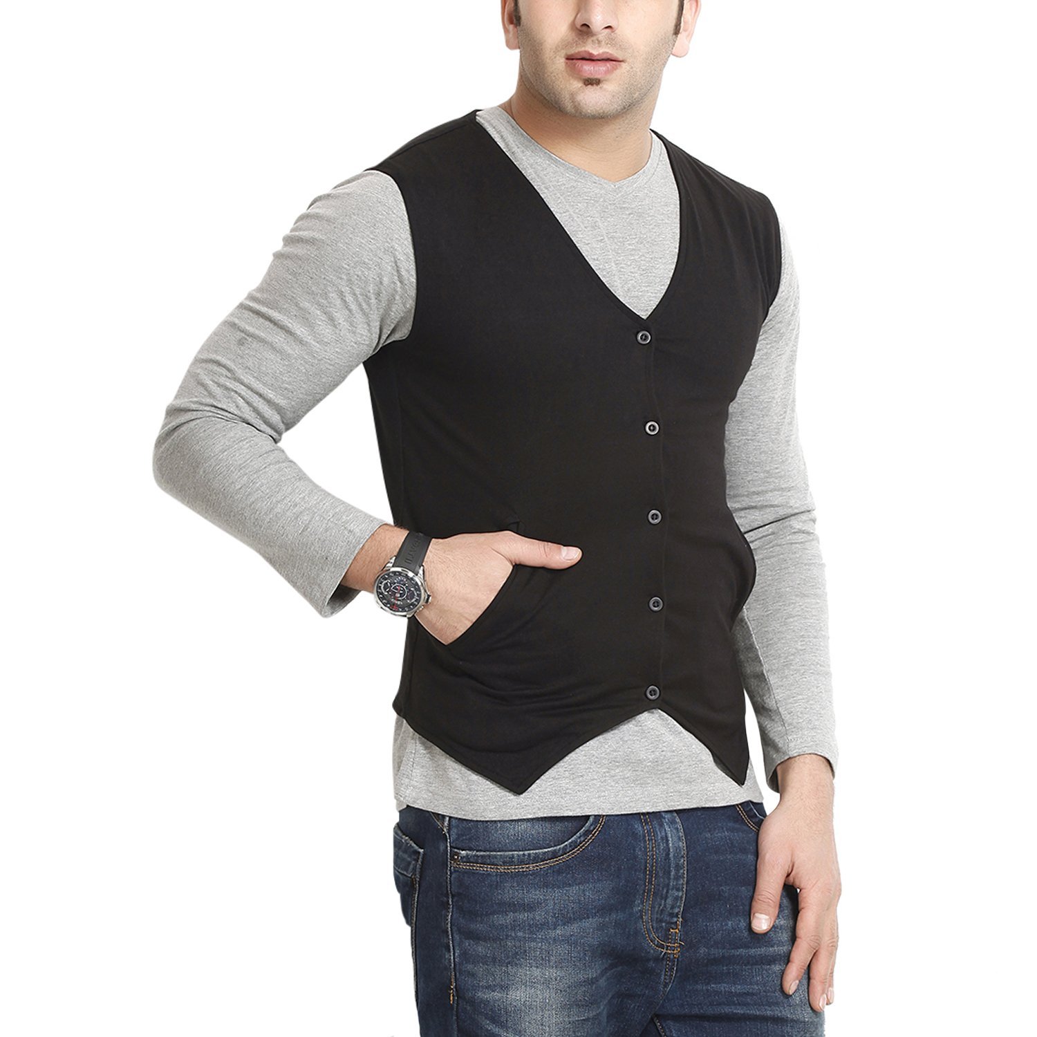 gritstones men's cotton waist coat