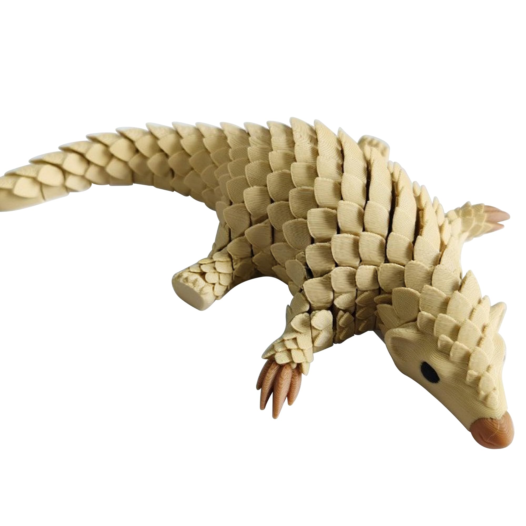 3D Printed Movable Pangolin Model - Colourful Desktop Fidget Sculpture for Adult Stress & Anxiety Relief, Office Desk Decor & Focus Aid Collectible (15cm)