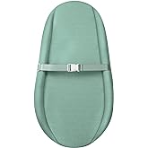 Contoured Changing Pad with Soft &amp; Washable Cover, Waterproof Lining Foam Baby Changing Table Pads for Dresser Top, Secure with Security Strap and Two High Curved Sides, 32&rdquo;&times;16&rdquo;, Sage Green