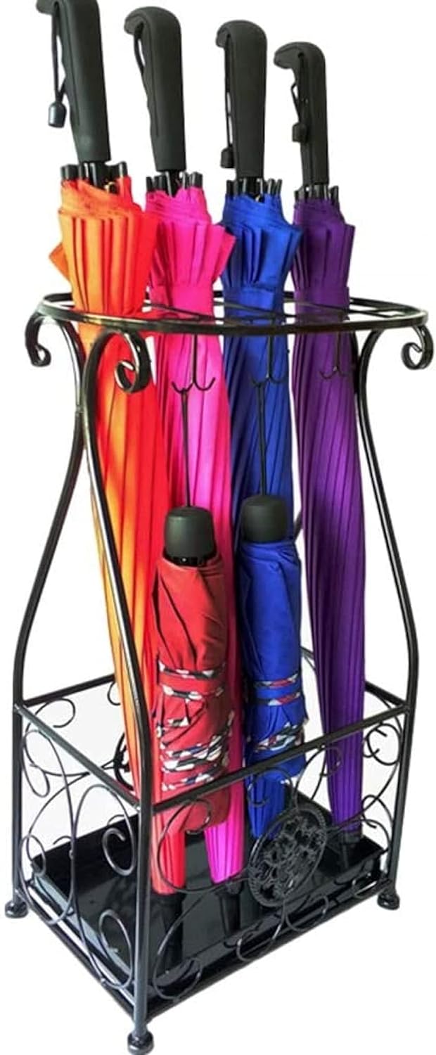 Umbrella Stand Vintage Metal Umbrella Stand for Indoor Outdoor Entrance