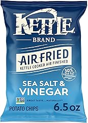 Kettle Brand Potato Chips, Air Fried Sea Salt & Vinegar Kettle Chips, 6.5 Oz Bag