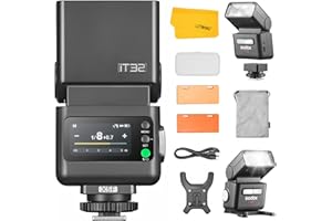GODOX IT32 TTL Camera Flash with X5F Flash Trigger for Fuji Camera, 2.4G Wireless Flash HSS 1/8000s, Magnetic Hotshoe, Built-