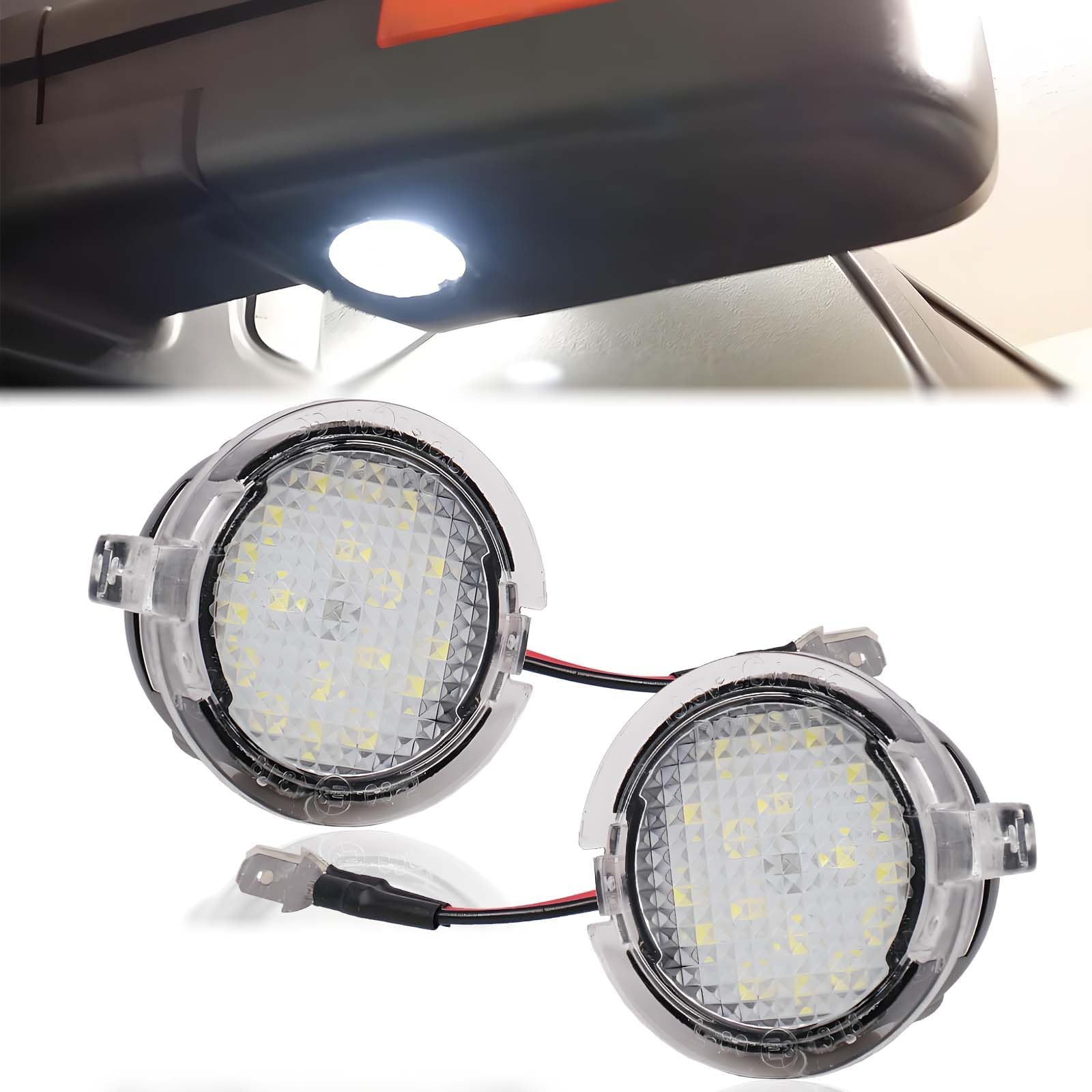 Photo 1 of 2 Pcs LED Side Mirror Puddle Light Compatible with 2009-2014 Ford F150 11-24 Explorer 07-24 Edge Expedition 09-18 Flex, 6500K White Light, Driver and Passenger Side