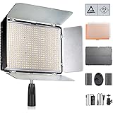SAMTIAN 600Sビデオライトセット LEDカメラ撮影照明ライトキット 3200K-5600K二色温度 10％-100％調光可能 LCDディスプレイと遮光板付き 2200LM CRI 96+ キャリングケース付属 商品撮影、ツイッター、YouTube、生放送、写真ビデオ撮影に適用