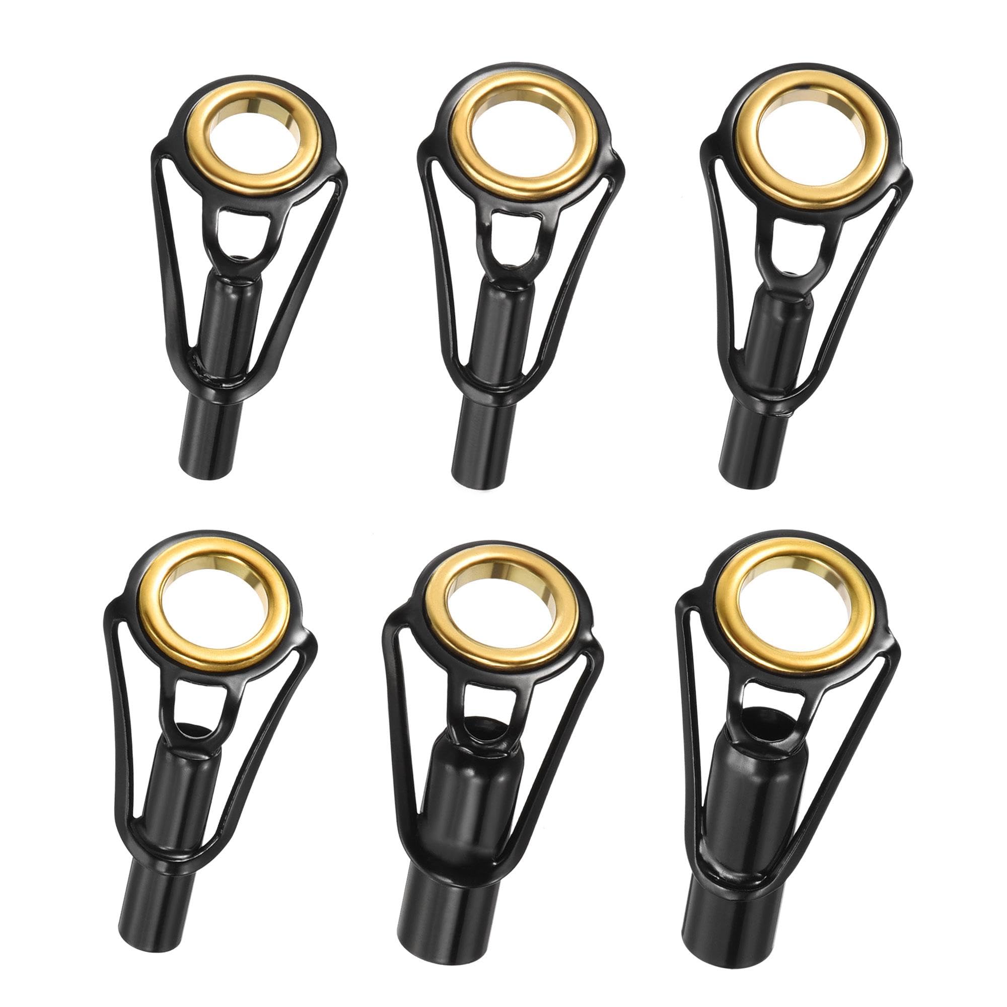 PATIKIL 3-6.5mm Tube Dia Fishing Rod Tips Repair Kit, 30 Pack Stainless Steel Ring Guide for Saltwater Freshwater Fishing