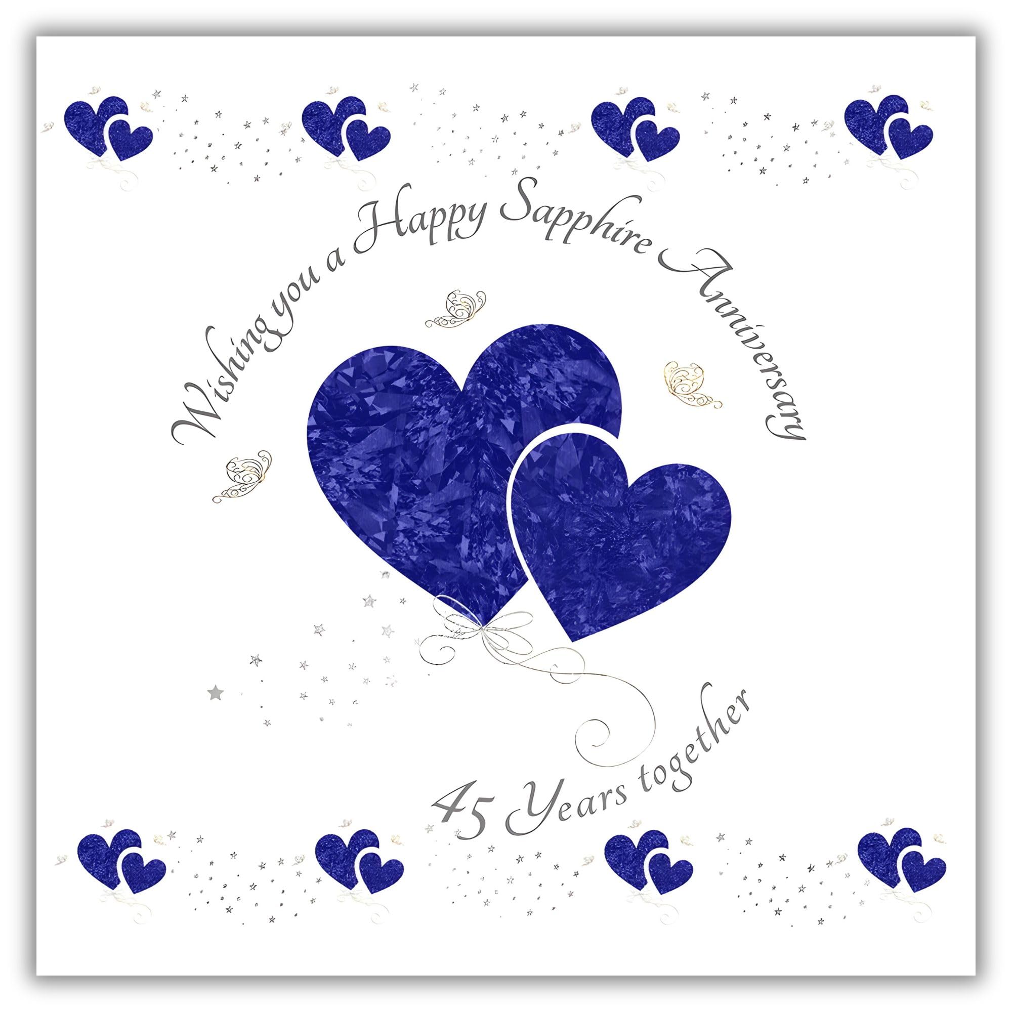 Everything Sparkles by Rush Design Wishing you a Happy Sapphire Anniversary Greeting Card