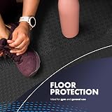 KAYMAN 16 Pack 60x60 cm Interlocking EVA Gym Floor Mats Black 62 sq ft view 7