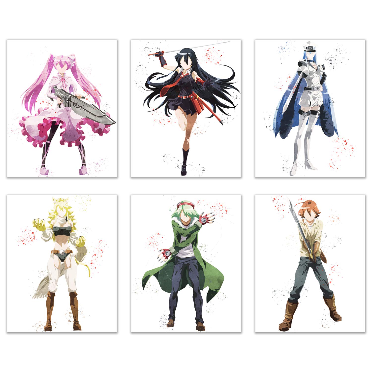Download Watercolor Akame Ga Kill Prints Set Of 6 8x10 Inches Glossy Anime Shonen Night Raid Wall Art Decor Tatsumi Akame Mein Mine Leone Lubbock Rabac Esdeath Esdese Amazon In Home Kitchen For Free Get Wallpaper Watercolor Akame Ga Kill Prints Set Of 6 8x10 Inches Glossy Anime Shonen Night Raid Wall Art Decor Tatsumi Akame Mein Mine Leone Lubbock Rabac Esdeath Esdese Amazon In Home Kitchen Free HD