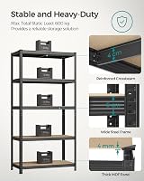 SONGMICS 5 Tier Storage Shelf 50 x 100 x 200 cm 600 kg Capacity Black GLR050B01 view 4