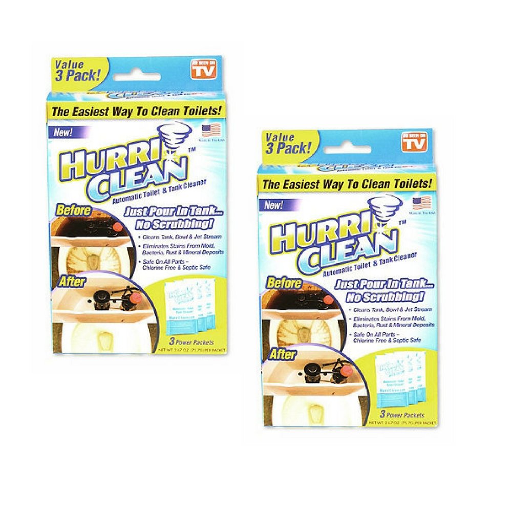 Hurriclean No Scrub Toilet Tank Cleaner Tablets for Automatic Removal of Stains, Mold, Bacteria