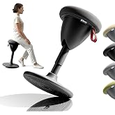 Tervo Model W - Wobble Stool - Ergonomic Standing Desk Chair - Sit Active | Height adjustable sit to stand balance chair for adults. Ergonomic tilting standing desk stool for office active sitting
