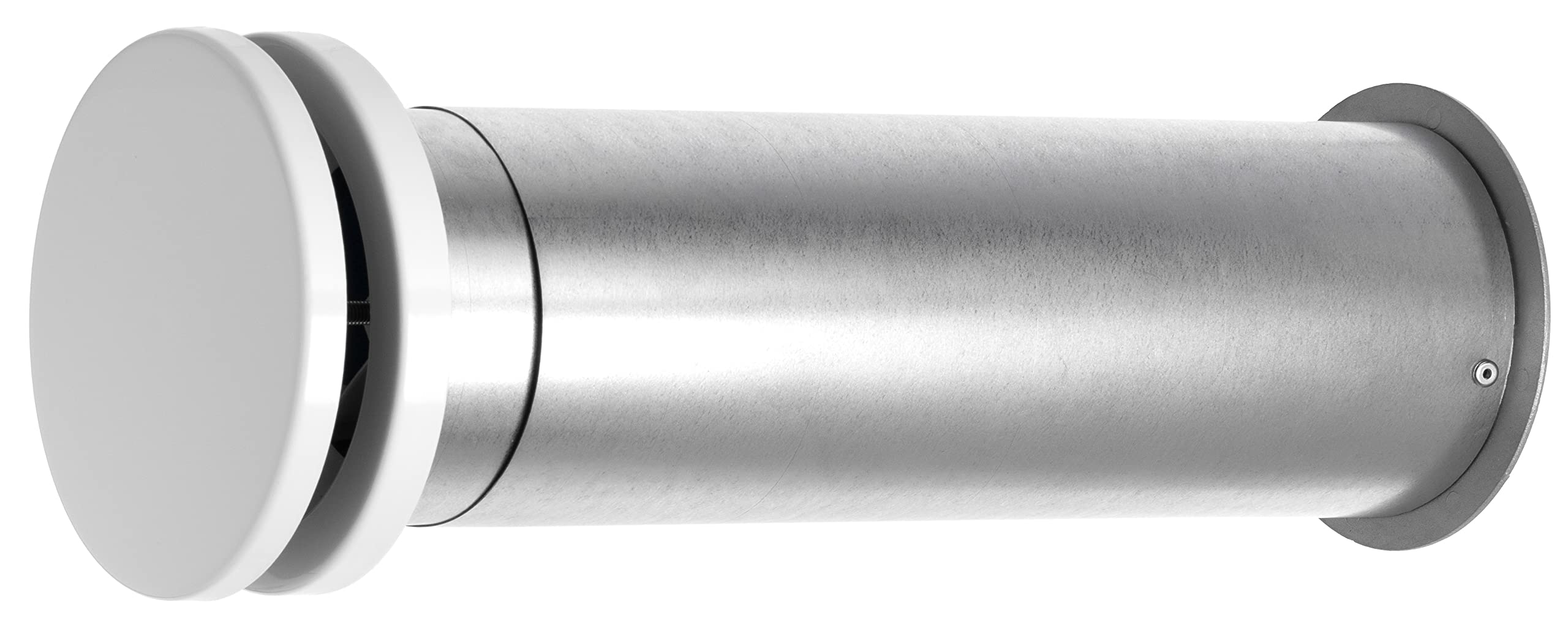 Steinberg14 Wall Metal Ventilation Kit 100 mm / 4'' with Sound Insulation, Supply Air Valve, and Vent Grille