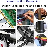 Yaluzibi Black Cable Ties 100 Pack 10 inch UV Resistant Heavy Duty Zip Ties view 5