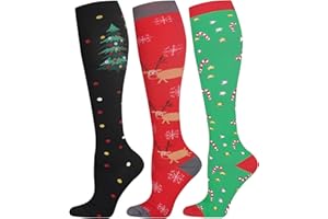 Athbavib Compression Socks for Men & Women, Knee High Compression Socks 15-20 mmHg for Nurses, Travel, Pregnancy