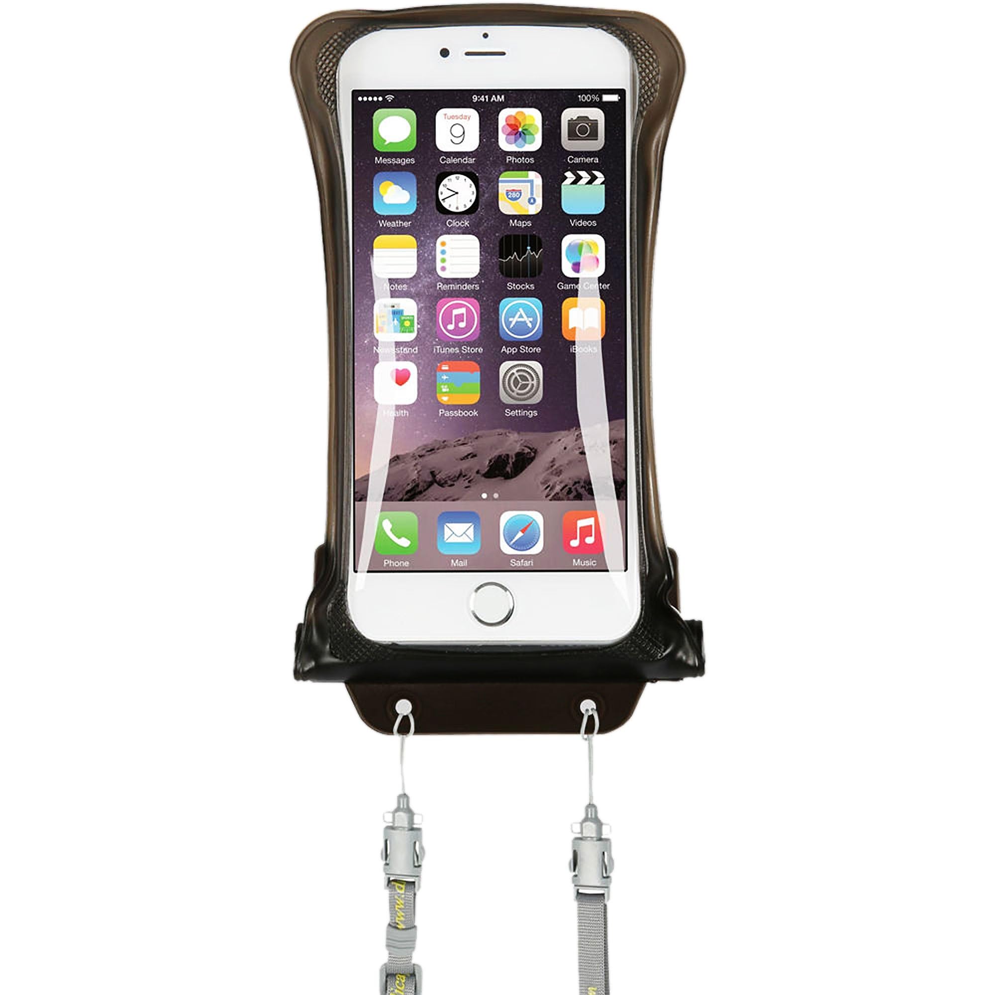 AquaVault 100% Waterproof Floating Smart Phone Case & Money Pouch - Fits All Phones - Made from Premium Heavy Duty PVC for Added Drop Protection - Includes Adjustable Neck Strap. Black