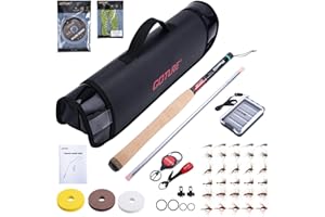 Goture 12Ft Tenkara Fishing Rod and Combo,Complete Beginner Telescopic Tenkara Rod Kit w/Extra Tip Section, Cork Handle, Flie