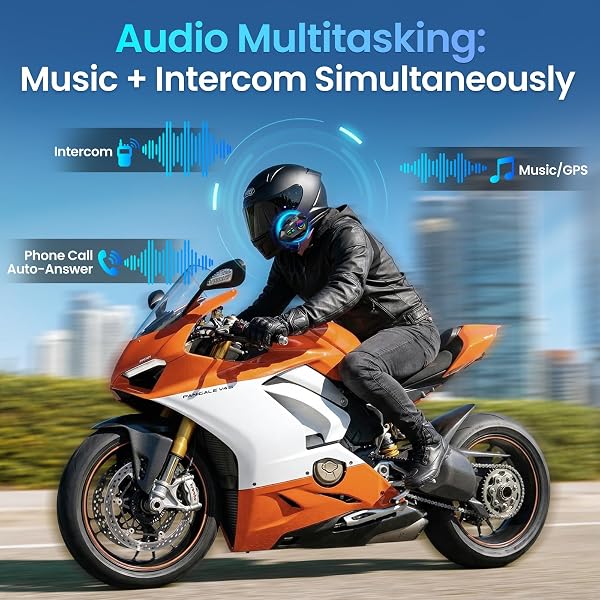 AURISOM A19S MOTORCYCLE HELMET BLUETOOTH HEADSET,2-WAY 1KM INTERCOM,DSP NOISE CANCELLATION,IPX7 WATERPROOF,BT5.4 HELMET HEADPHONE,MUSIC SHARING DUAL PHONE CONNECT FOR HARLEY/DIRT BIKE/ATV/SNOWMOBILE