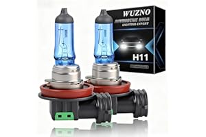 Wuzno H11 Halogen Headlight Bulb/Fog Light 12V 55W White 5000K High/Low Beam 64211 12362 Car Light Bulb Automotive Headlamp Super Bright