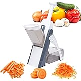 MYACE Mandoline Upright Safe Slicer Adjustable Thickness – Perfect Cuts, Dice For Vegetable, Potato & Fruits - Quick Meal Pre