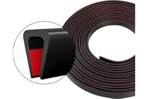 PETTYELF Silicone Edge Trim Self-Adhesive U Channel Silicone Edge Trim Edge Protector for Sheet Metal (Black, Fit 3/16" - L 10')