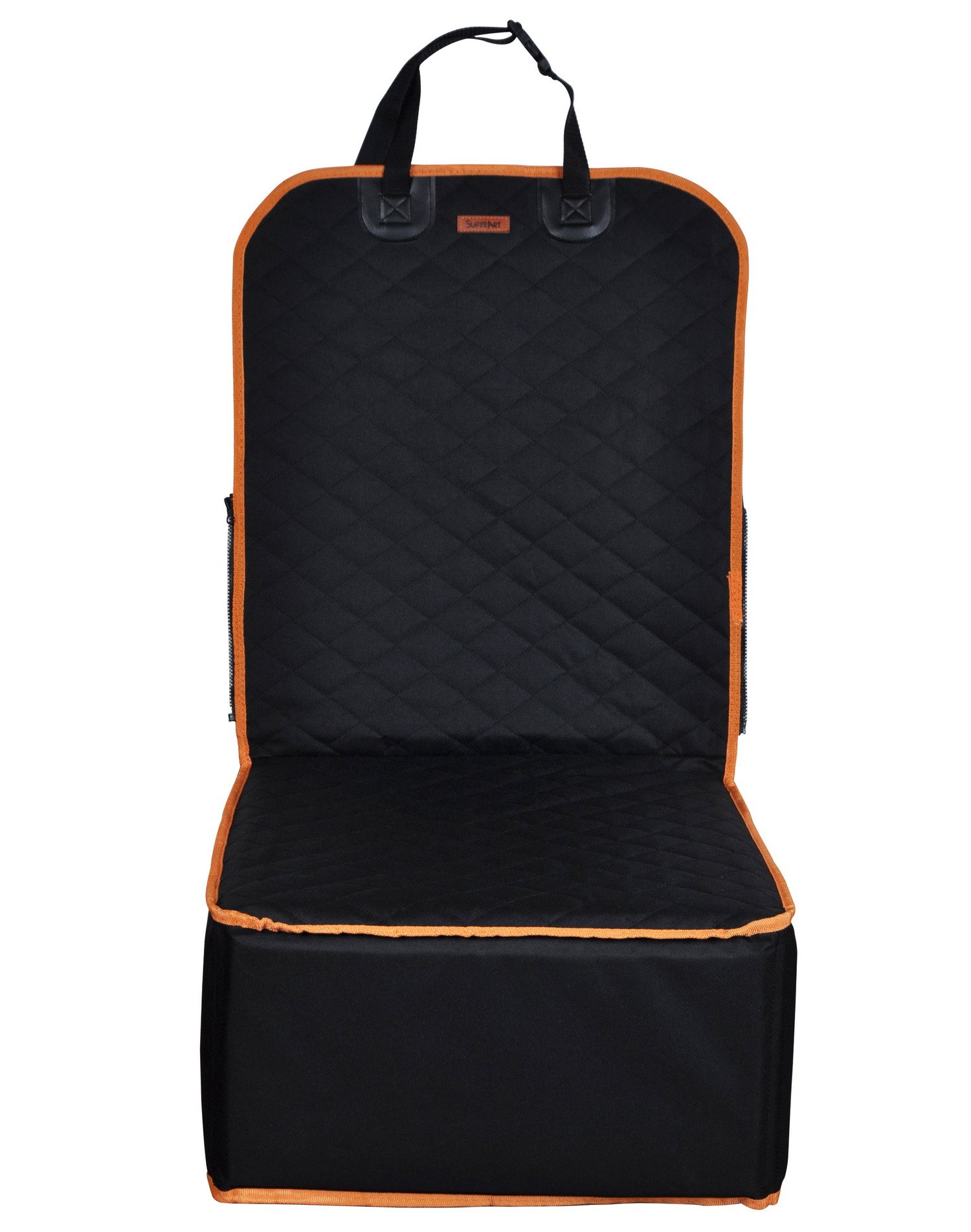 Pet Car Front Seat Cover with 1 Pet Safety Belt Cat Dog Seat Protector Mat Booster Seat Antislip Adjustable for Most Car Suv Truck (Pet front seat cover)