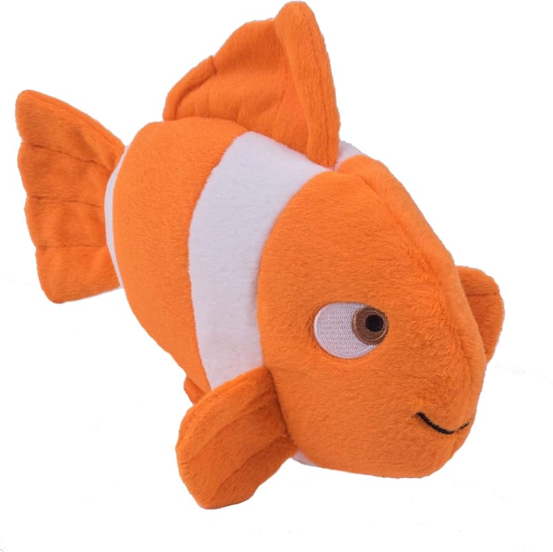 Petface Seriously Strong Plush and Rubber Fish Dog Toy Orange