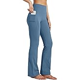 Willit Women's Fleece Lined Pants Yoga Bootcut Thermal Winter Pants High Waisted Flare Leggings Water Resistant