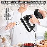 BAIGELONG 300W Hand Mixer, 5 Speeds + Turbo, 5 Attachments, Black view 6