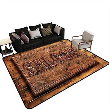 Amazon Com Western Non Slip Modern Carpet 80 X 96 Wooden Carving