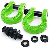 GearAmerica Mega D-Ring Shackles - 68,000 lbs Towing Capacity - Stronger Than 3/4" D-Ring - Tow Shackle with 7/8" Pin & Washers, Secure Connection for Tow Strap/Winch Rope for Off-Road Recovery