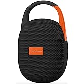 DYNASTY PROAUDIO SB-POD Ultra-Portable Bluetooth Speaker with LED Ambient Lights, IPX7 Waterproof & Dustproof, Blueotooth 5.3, HD Sound, Punch Bass, Integrated Carabiner, Stereo Pairing (Black)
