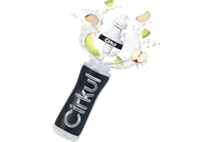 Cirkul 22oz. Black Plastic Grip Squeeze Water Bottle & Sport Lid, BPA-Free, Non-Slip Design for Gym, Biking & Sports with Flavor Cartridge Included (FitSip Mixed Berry)