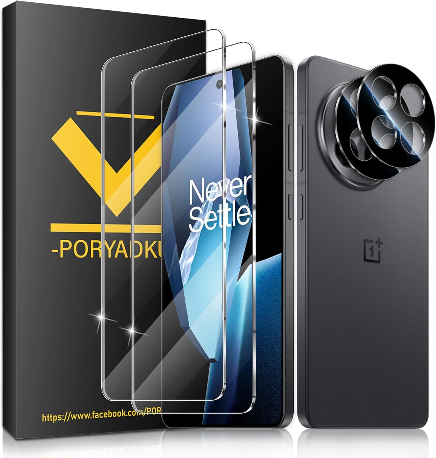 Photo 1 of uShield 2+2 Pack Screen Protector for OnePlus 13R [6.78 inch], Camera Lens Protector, Easy Installation, Fingerprint Unlock, Ultra Resistant, Case Friendly, Bubble Free