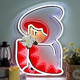 Pugna Bit White Mage Merch Neon Signs for Wall Decor Game Neon Lights for Bedroom Led Signs Suitable for Dormitory Man Cave Christmas Gift