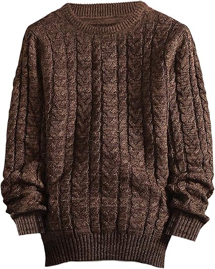 Amazon Co Jp Glestore グラストア セーター メンズ ニット クルーネック 大きいサイズ 厚手 暖かい おしゃれ メンズファッション ケーブル編み ニットセーター 無地 カットソー カジュアル ゆったり 春 秋 冬 服 ファッション小物