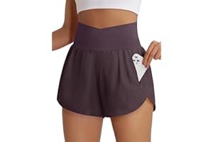 BMJL Women's Athletic Shorts High Waisted Running Short Pocket 2.5" Sporty Shorts Gym Elastic Workout Shorts