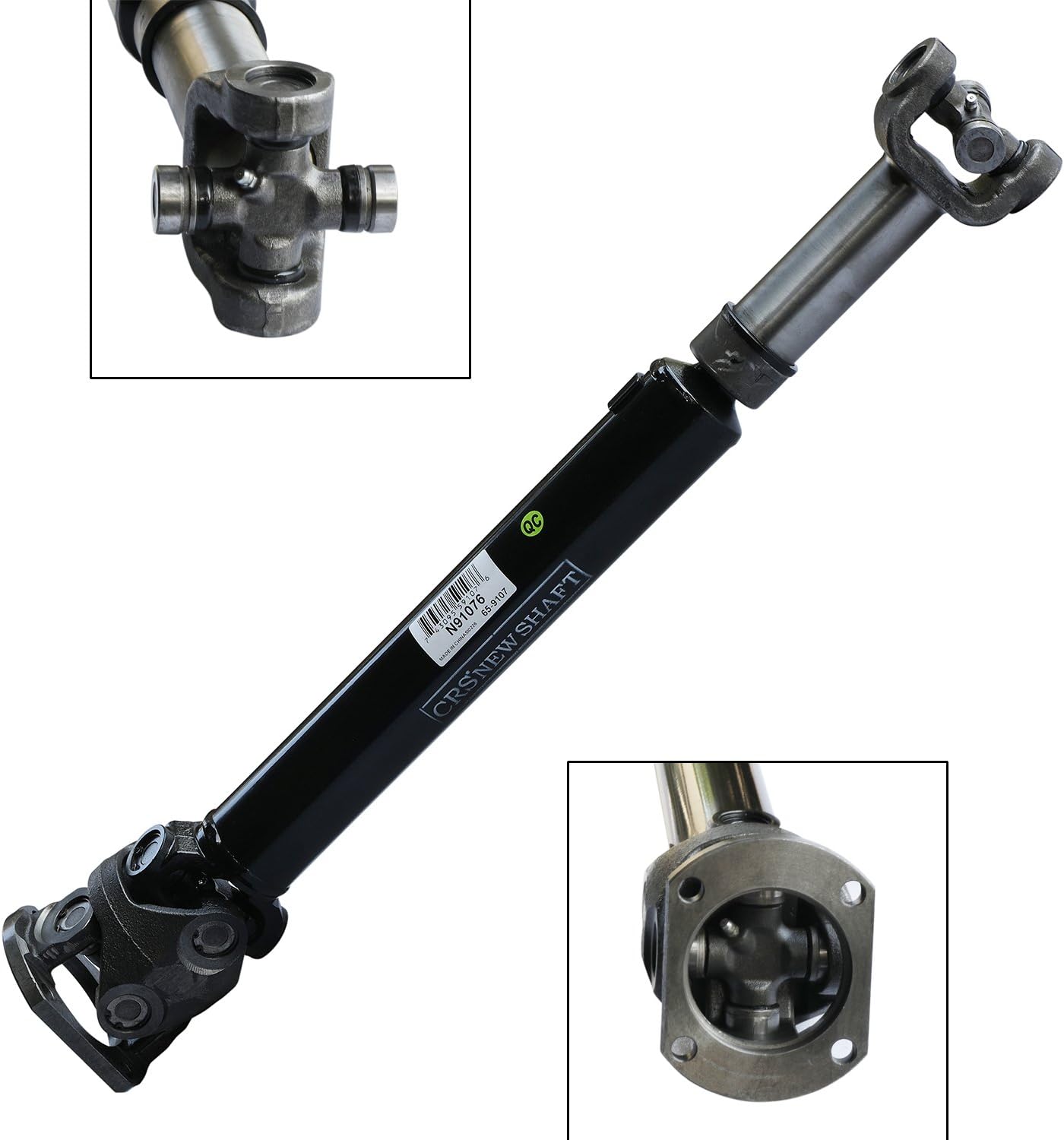 CRS N91076 New Prop shaft/Drive Shaft Assembly, Front, for 2000-2002 Dodge Ram 2500 5.9L Eng, Ram 3500 V10 8.0L/ 5.9L Eng, A.T./M.T, about 27 9/16"