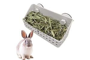 kathson Large Rabbit Hay Feeder Guinea Pig Hay Manger Holder Bunny Hay Feeder for Small Animal Chinchilla Ferret (12.5 X 4.5 X 5.3 inch)