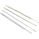 Steve Madden Women's Tennis Mixed Chain Bracelet Set