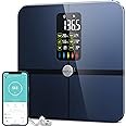 Body Fat Scale, Posture Extra Large Display Digital Bathroom Wireless Weight Scale Composition Analyzer with Heart Rate Heart Index & Body Shape Index with Free APP 400Lb Black