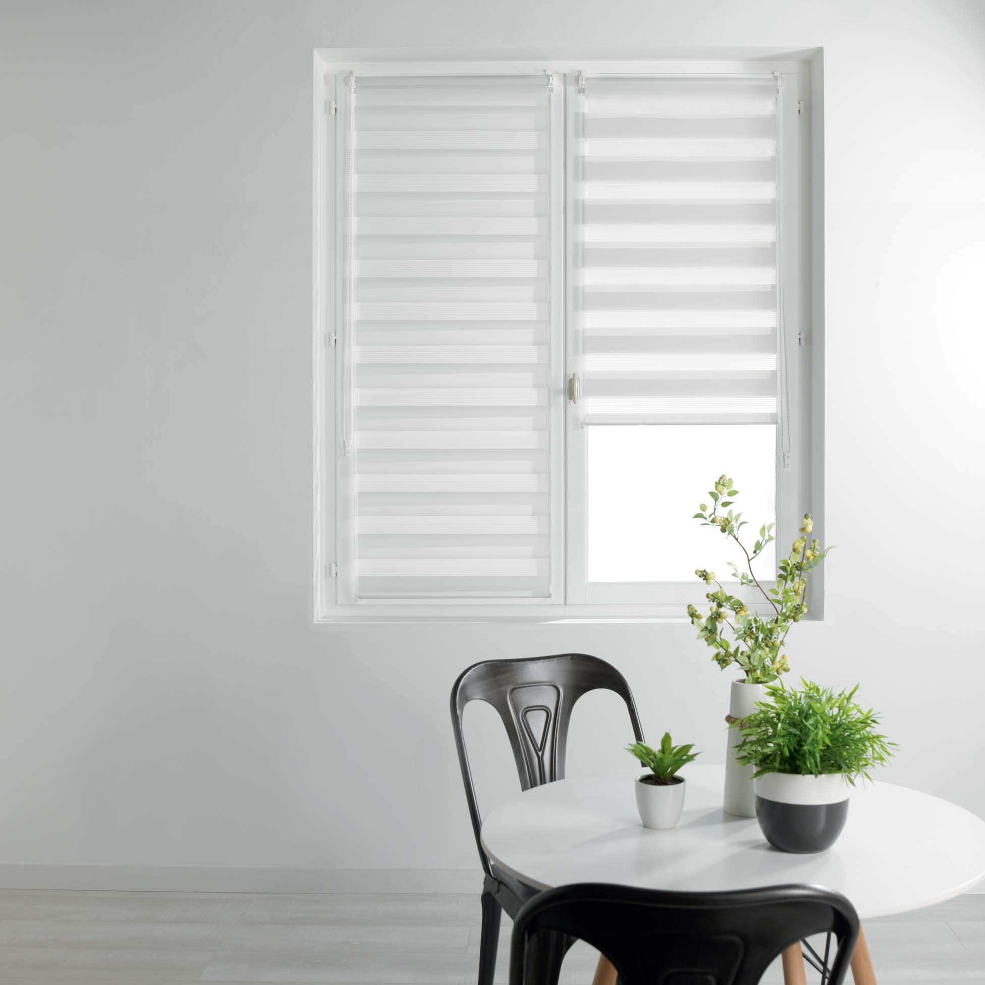 Douceur d'Intérieur Day and Night Roller Blind, Daynight, White, 90 x 180 cm