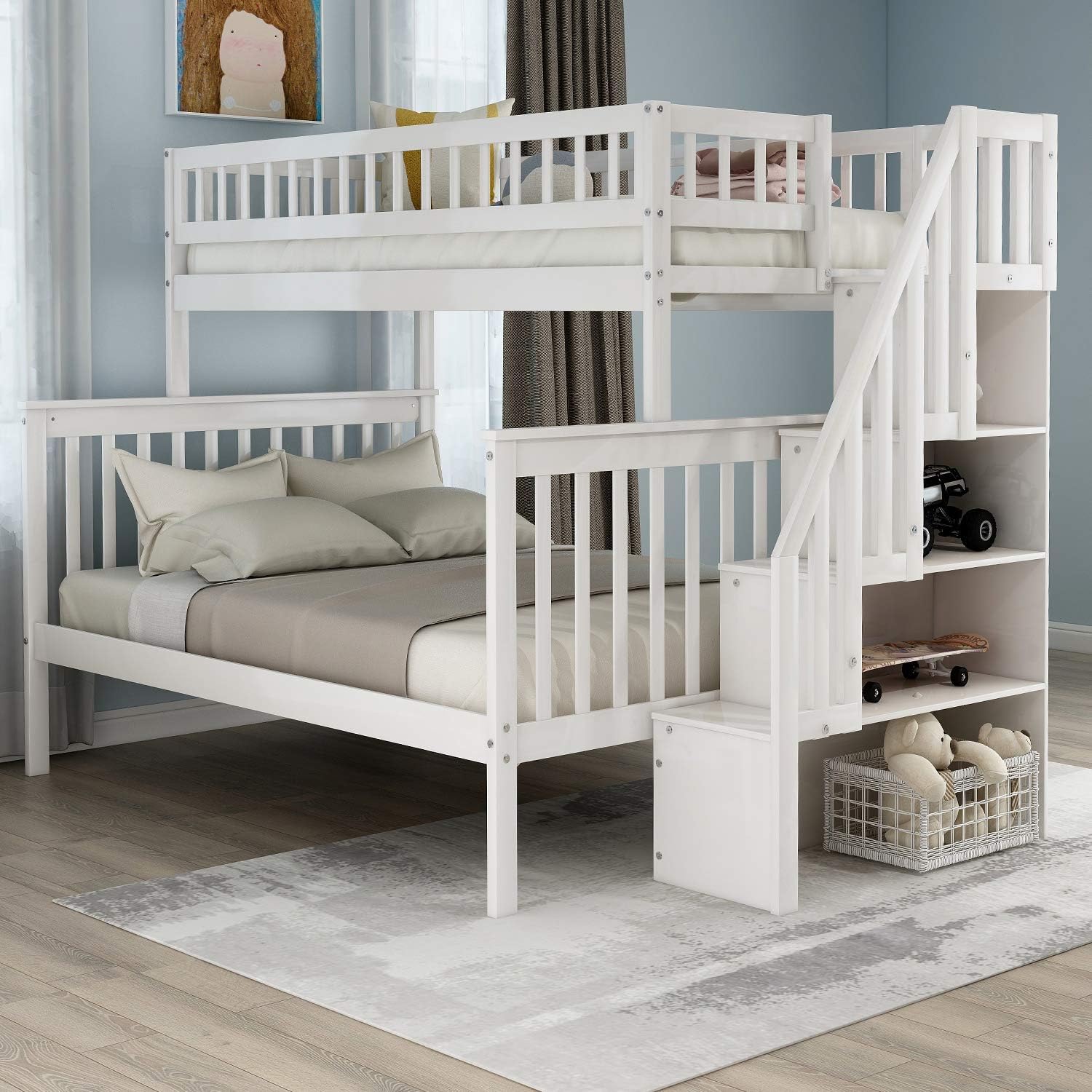 Best white bed frame shelve