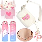 Awfrky Personalized Fanny Pack for Girls, Gift Sets for Teen Girls, Birthday Gifts for 4 5 6 7 8 9 10 11 12 13 Year Old Girl, Initial Crossbody Bag Belt Bag for Girl Kids (P)