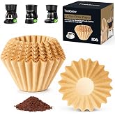5 Cup Coffee Filter Compatible with Mr. Coffee, Unbleached Coffee Filters | 100 Count, Thick Natural Paper, Fits Most 5-Cup Brewers, Reinforced Pleated Design, Clean Extraction