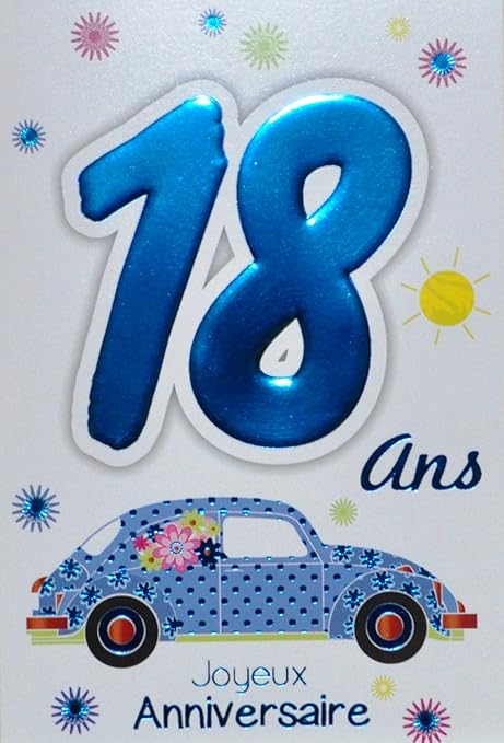 Age Mv 69 18 Scheda Di Buon Compleanno 18 Anni Ragazzo Giovane Uomo Adulto Motivo Maggioranza Majeur B Patente Auto Amazon It Cancelleria E Prodotti Per Ufficio