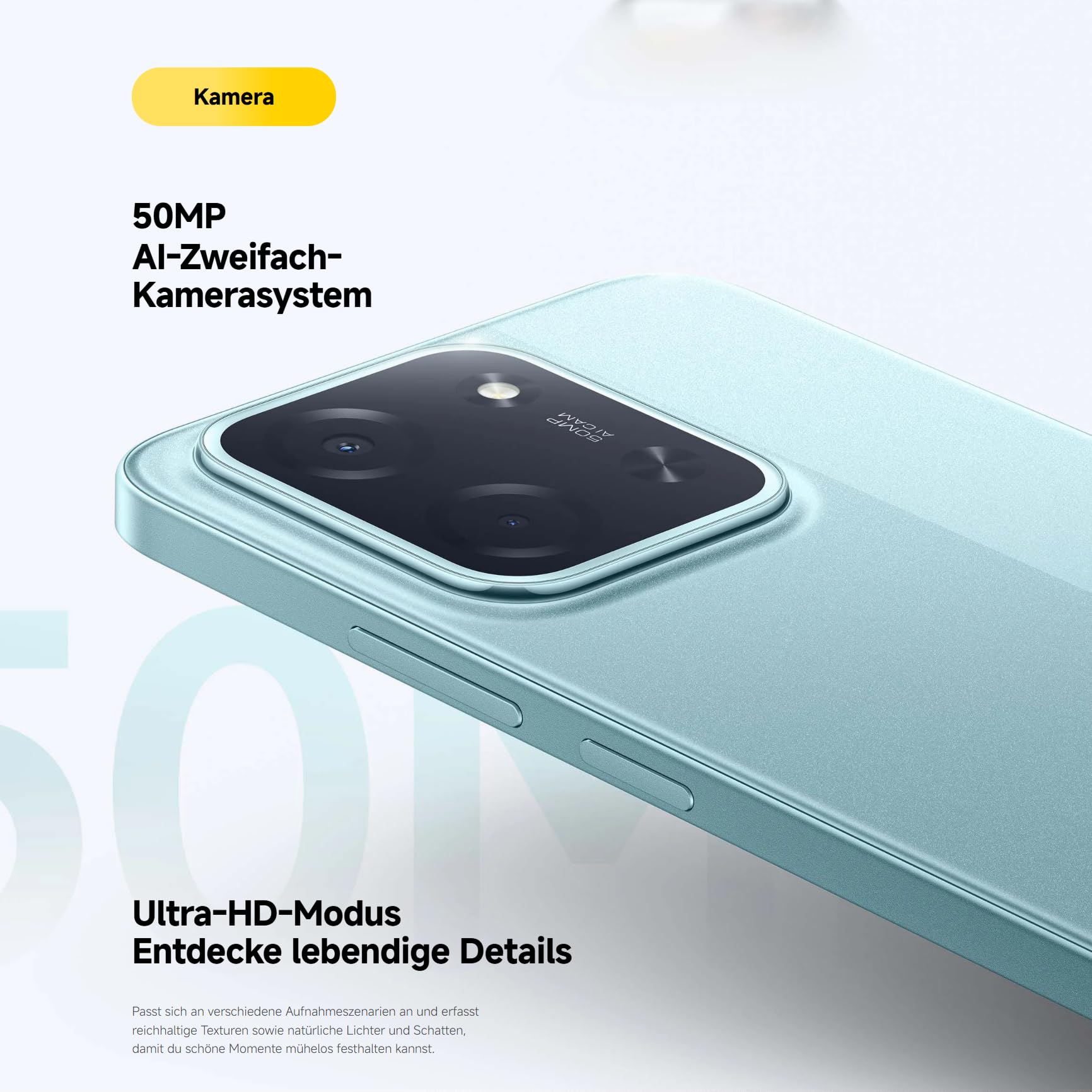XIAOMI Poco C85, Smartphone 8+256GB, 6,9" 120Hz Display 7,99mm Design, MediaTek Helio G81-Ultra Octa-Core, 50MP AI-Zweifach-Kamera, 6000mAh, Black, Ladegerät Nicht im Lieferumfang enthalten 9
