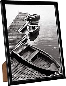 Giverny 8x10 Picture Frames, Black Photo Frames for Wall or Tabletop Display, Simple Design Glossy Finish Frame Perfect for Home Decoration, Office, Hotel and Various Ceremonies Praties