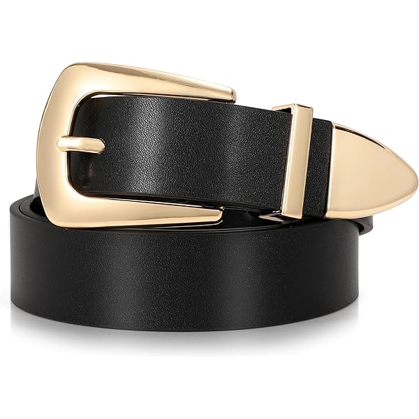 RISANTRY Women Brown Leather Belt Fashion Brown Belt for 